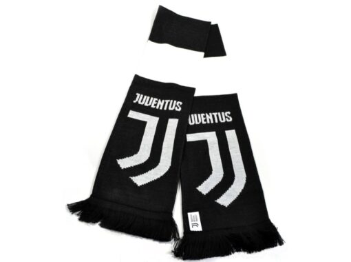 juventus bar scarf black white 2