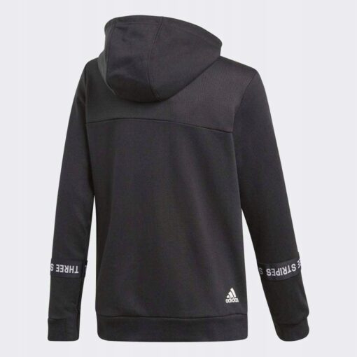 Dětská mikina Adidas černá s nápisem Adidas - Image 2