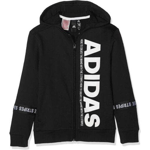 Dětská mikina Adidas černá s nápisem Adidas