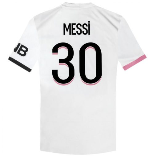 detsky dres Messi PSG 2021 biely cislo e1631537734255