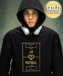 mikina milujem futbal gold teen