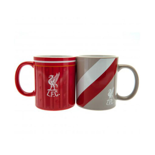 Set dvoch hrncekov FC Liverpool Retro cerveny LFC a bezovy LFC