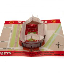 3D karta Manchester Utd k narodeninam so stadionom a ulicami