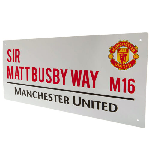 Plechova cedula Manchester United Sir Matt Busby Way