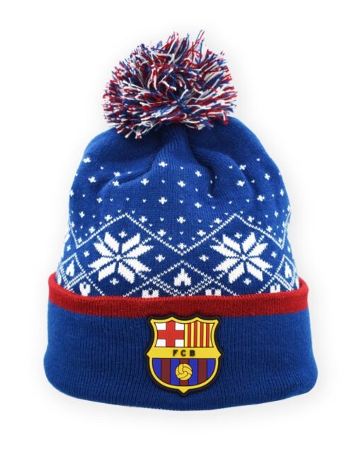 Čiapka FC Barcelona s brmbolcom Christmas